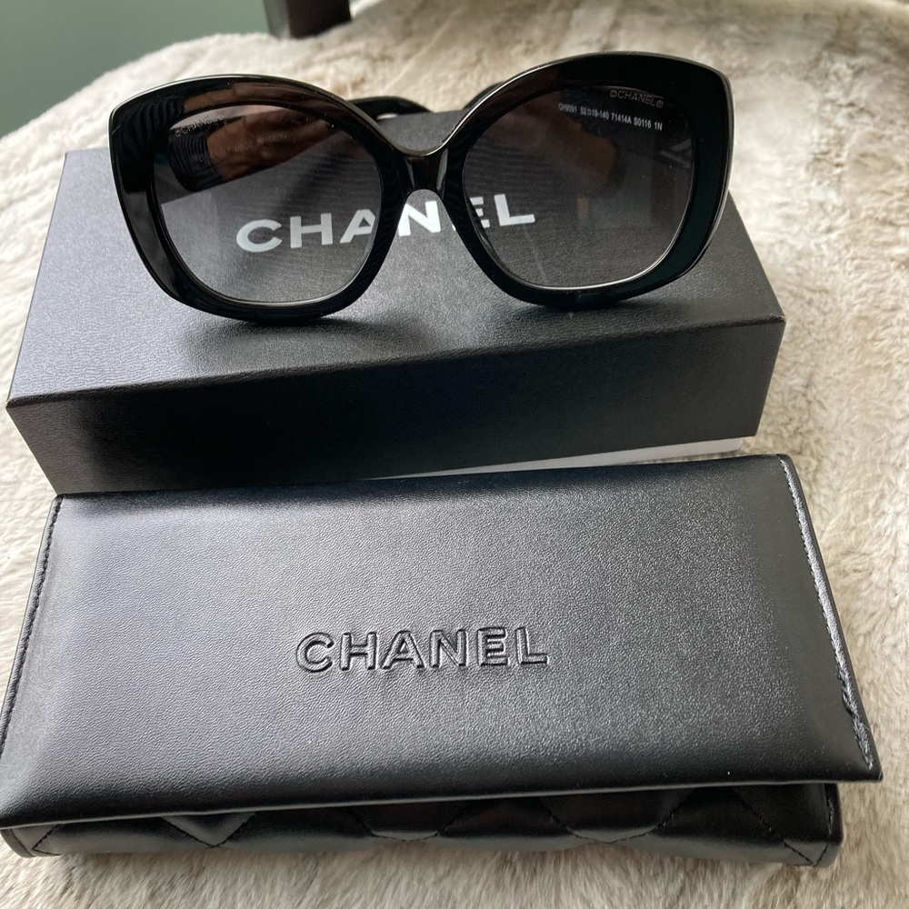 Chanel Oversized Black Sunglasses